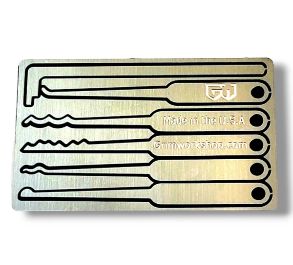 GRIM WORKSHOP®: Lock pick Card - Wallet Lock Pick Set